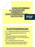 Metodos para Determinar El USO CONSUNTIVO