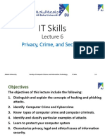 IT Skills Lecture on Privacy, Crime and Security