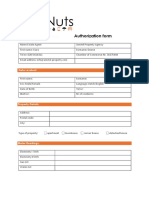 Authorization Form: Data Partner Easy Nuts