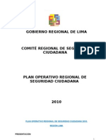 Plan Regional de Seguridad Ciudadana 2010