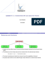 Lecture 4: C++ Fundamentals With Use Cases From Finance: Ivan Zhdankin