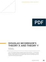 Douglas Mcgregor'S Theory X and Theory Y: 10.2478/cris-2013-0012