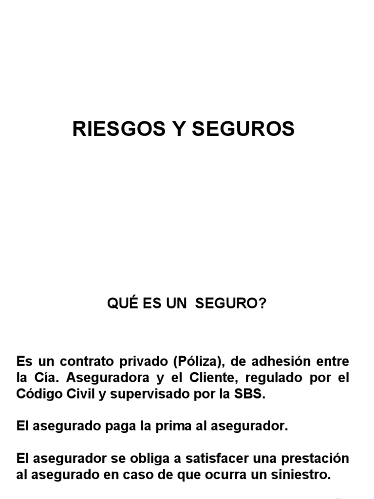 Características y Tipos de Seguros | PDF | Seguro | Reaseguro