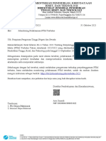 Surat Pengisian Borang Monitoring PTM Terbatas