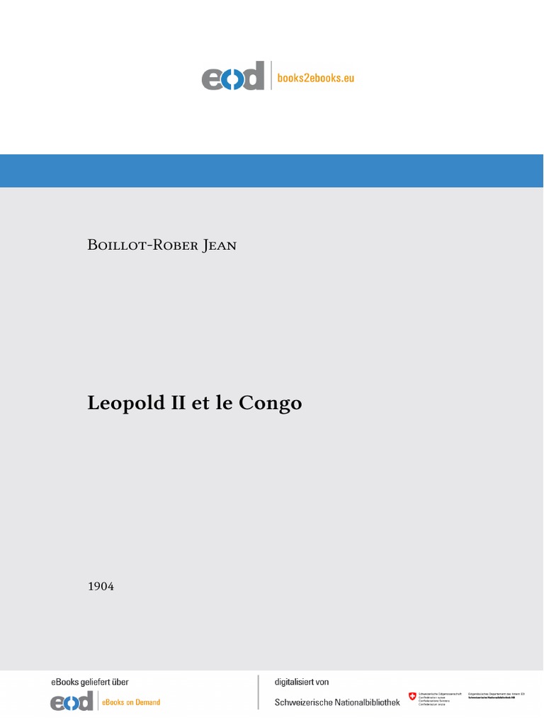 Leopold Ll Et Le Congo Pdf
