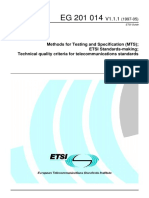 Methods For Testing and Specification (MTS) ETSI Standards-Making Technical Quality Criteria For Telecommunications Standards
