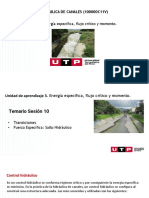 Transiciones y flujo crítico en canales