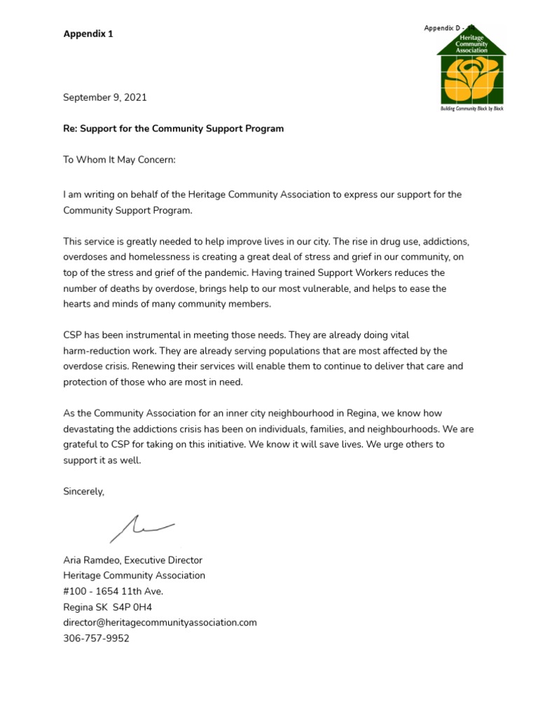 Support for Community Support Program | PDF | Social Science | Self ...