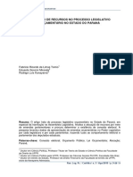 Alocação de Recursos No Processo Legislativo Orçamentário No Paraná