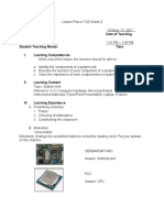 Lesson Plan on Computer System Unit Components
