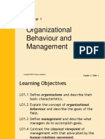 Organizational Behaviour and Management: Chapter 1 / Slide 1