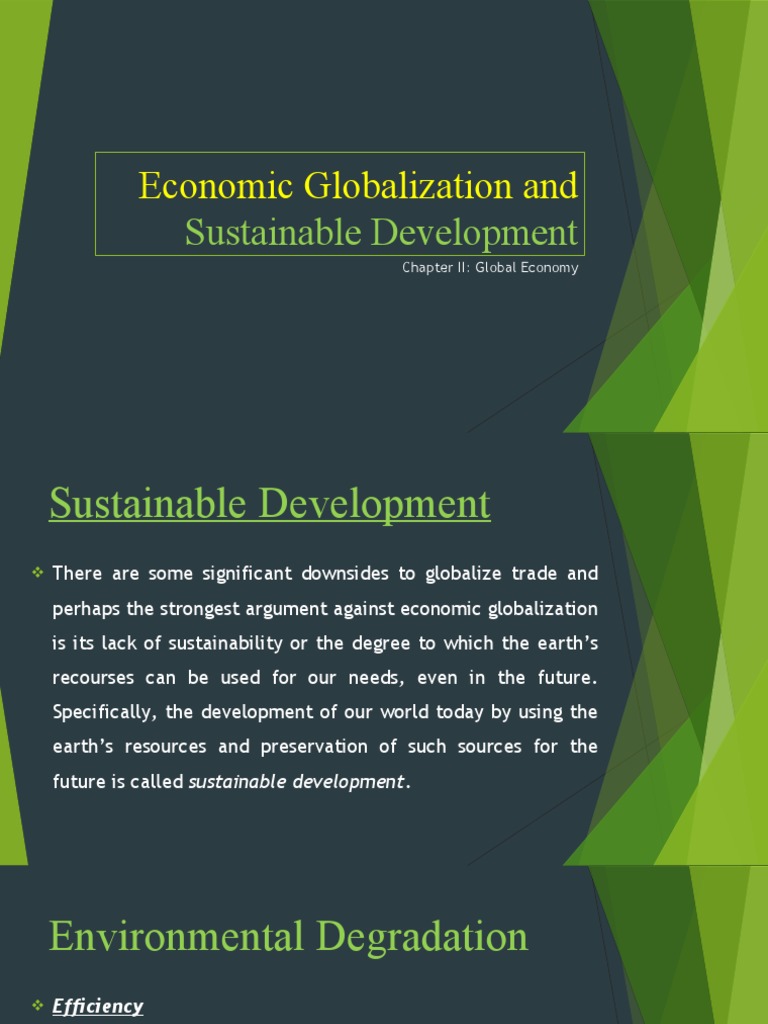 Lesson 2 Economic Globalization And Sustainable Development Pdf