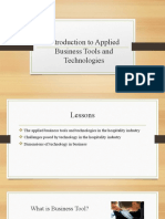 Introduction To Applied Business Tools and Technologies