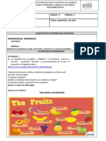 Ingles A Guía 4 Las Frutas Septiembre 3 de 2021