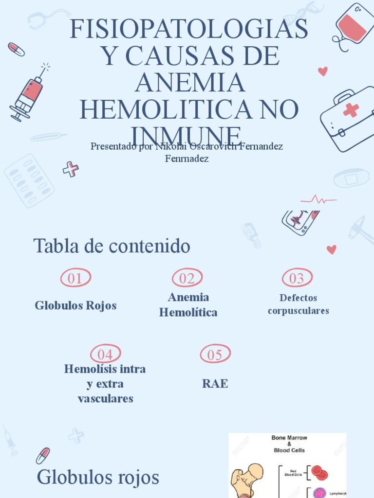 Causas y fisiopatología de anemia hemolítica | PDF | Anemia | Glóbulo rojo