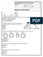 Avaliação de Matemática 7º Ano - Saulo