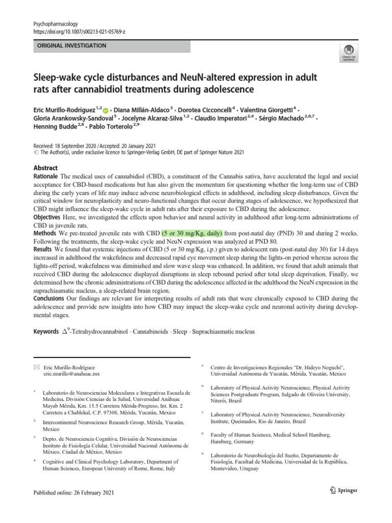 Sleep-Wake Cycle Disturbances and Neun-Altered Expression in Adult Rats ...