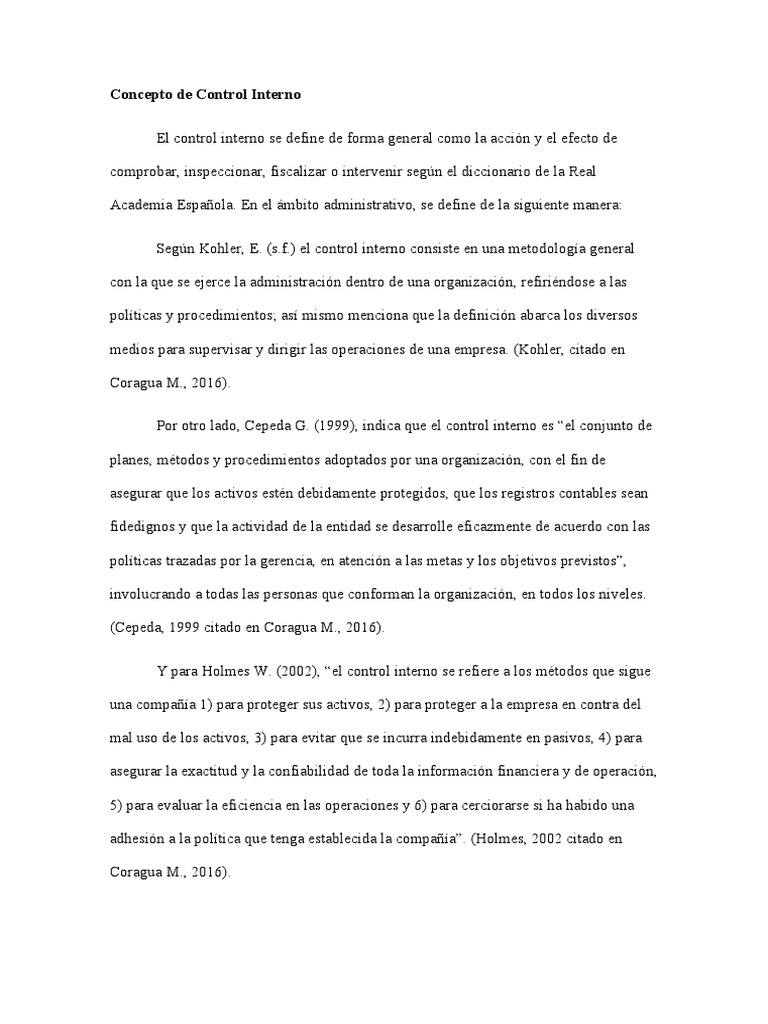 Control Interno | PDF | Contabilidad | Business