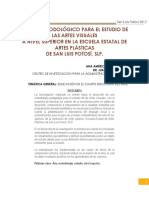 Diseño Metodológico para El Estudio de Las Artes Visuales A Nivel Superior en La Escuela Estatal de Artes Plásticas de San Luis Potosí, SLP