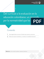 Del Currículo A La Evaluación en La Educación Colombiana: Un Recorrido Por La Normatividad Que Los Enmarca