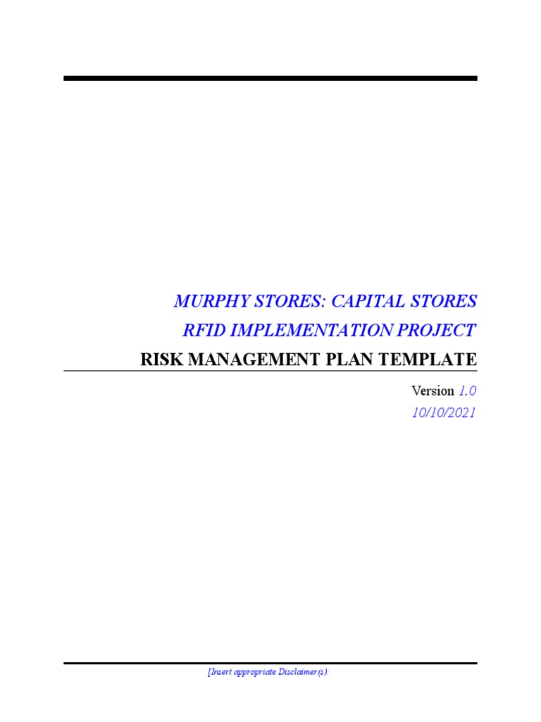 RFID Risk Management Guide | PDF | Risk | Risk Management