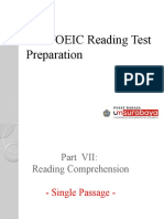 The TOEIC Reading Test Preparation