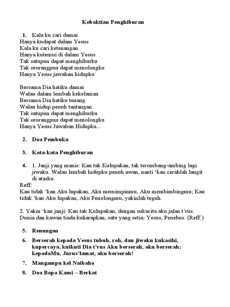 Lagu Penghiburan Pdf