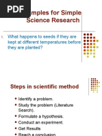 Example For A Simple Science Research