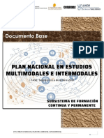 I Plan Nacional Estudios Multimodales e Intermodales Documento Base 24 - 09 - 2021