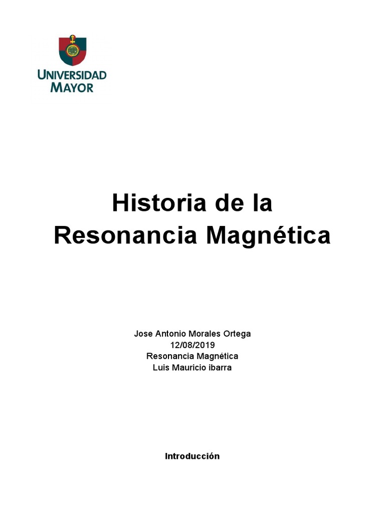 Historia de La Resonancia Magnética PDF