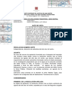 Auto de Vista: Corte Superior de Justicia de Lima Norte Segunda Sala Penal de Apelaciones Transitoria