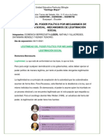 LEGITIMIDAD DEL PODER POLÍTICO POR MECANISMOS DE LEGITIMACIÓN SOCIAL. -MECANISMOS DE LEGITIMACIÓN SOCIAL 