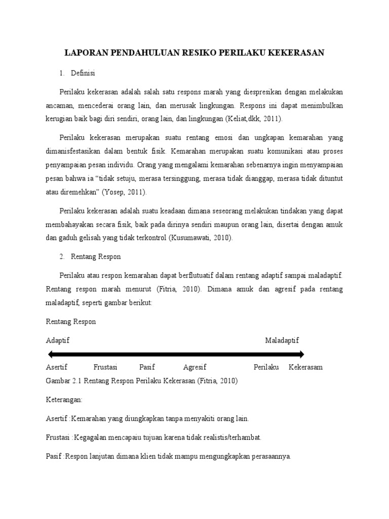 Lp Sp Resiko Perilaku Kekerasan Kel 4 Pdf