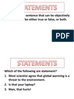Statements and Quantifiers