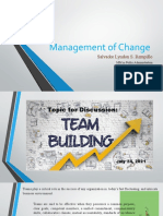 Management of Change: Salvador Lyndon S. Rempillo