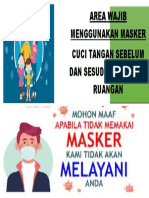 Area Wajib Menggunakan Masker Cuci Tangan Sebelum Dan Sesudah Memasuki Ruangan