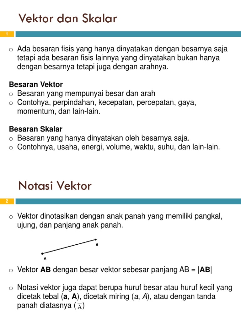 Vektor Dan Skalar | PDF | Sains & Matematika | Komputer