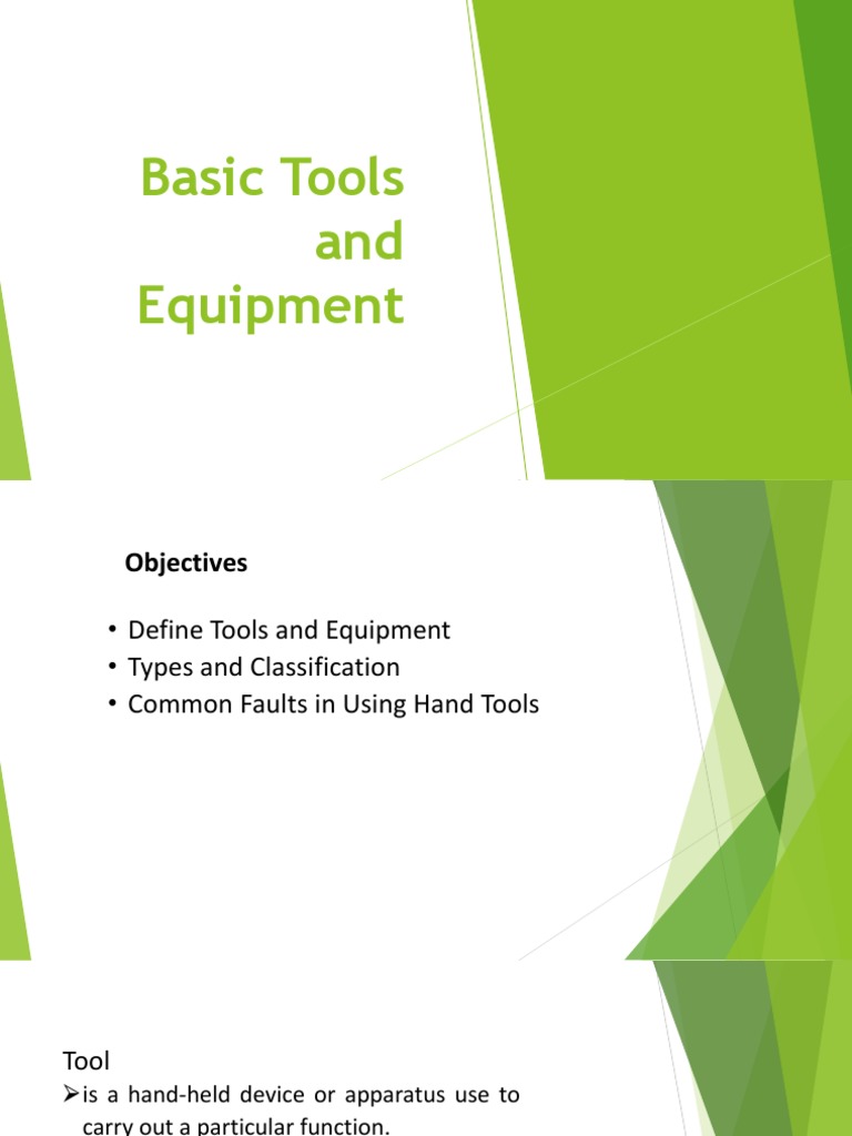 Lesson 4 Common Tools and Equipment Needed in Electronics PDF