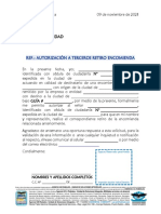 Formato - Autorización A Terceros Retiro Encomienda