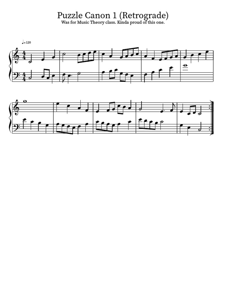 Puzzle Canon 1 (Retrograde) PDF
