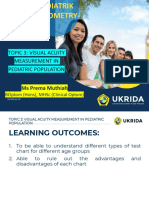 Topic 3 Visual Acuity Measurement in Pediatric Population