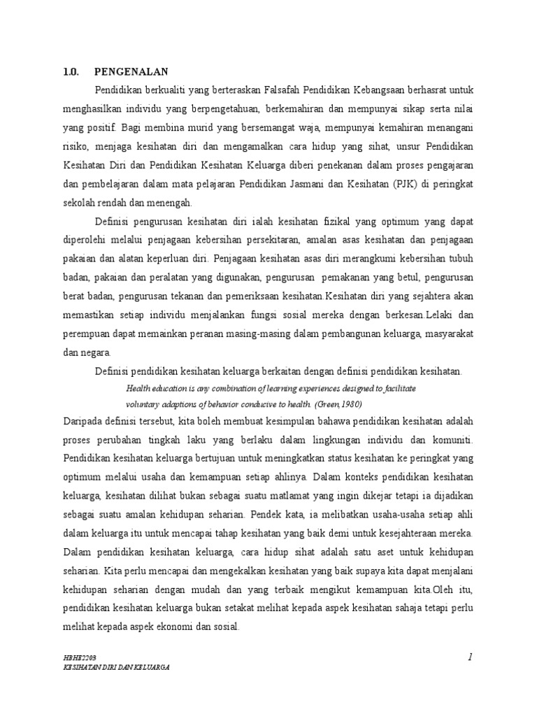 83627406 Assignment Kesihatan Diri Keluarga Pdf