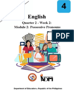 Quarter 2 - Week 2: Module 2: Possessive Pronouns: Department of Education Republic of The Philippines