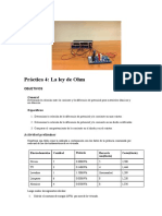 Práctica 4 - Ley de Ohm