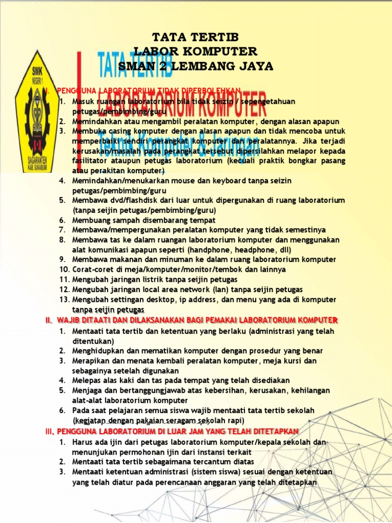 Tata Tertib Laboratorium Komputer PDF