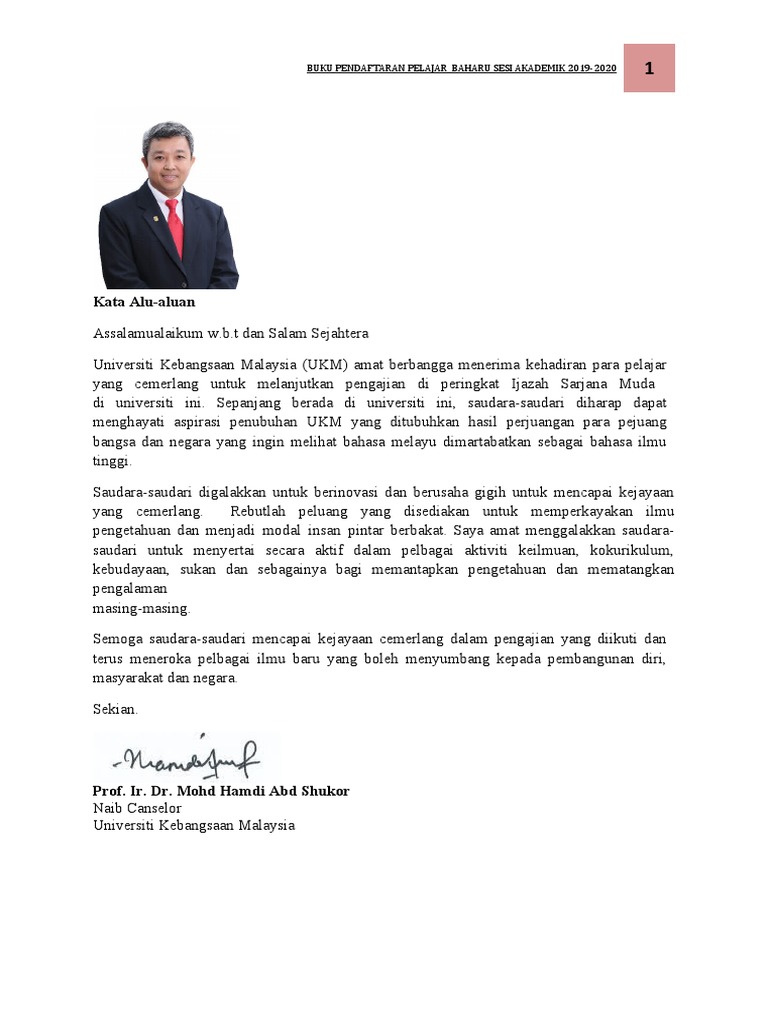 Buku Pendaftaran Pra Siswazah 20192020 Latest 2 Pdf