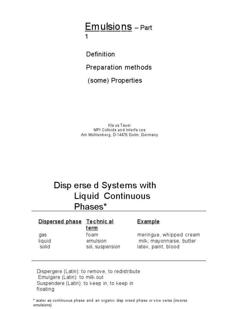 Emulsion Preparation Methods Explained | PDF | Emulsion | Materials