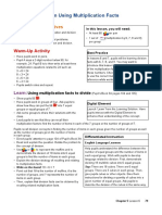 Lesson 6: Division Using Multiplication Facts: Instructional Objectives