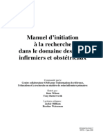 Manuel d’Initiation à La Recherche Dans Le Domaine Des Soins Infirmiers Et Obstétricaux