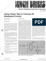 Using Copper Tape To Fabricate RF Breadboard Circuits: Service Information From Hewlett-Packard